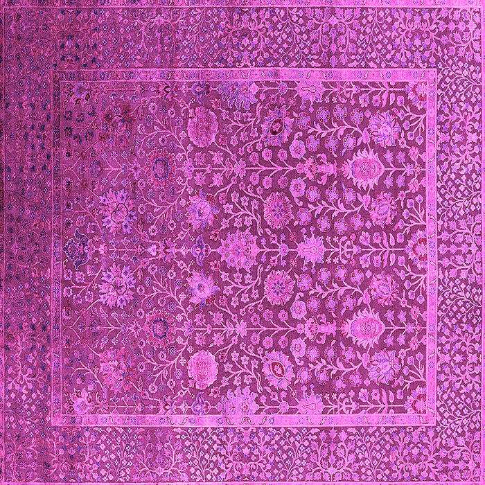 Square Machine Washable Oriental Pink Industrial Rug, wshurb1513pnk