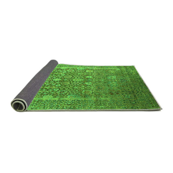 Sideview of Oriental Green Industrial Rug, urb1513grn