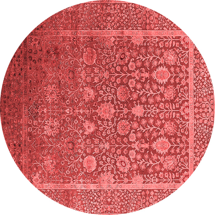 Machine Washable Oriental Red Industrial Rug, wshurb1513red