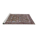 Sideview of Machine Washable Industrial Modern Red Brown Rug, wshurb1514