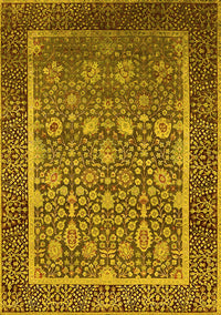 Oriental Yellow Industrial Rug, urb1514yw