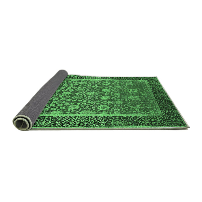 Sideview of Oriental Emerald Green Industrial Rug, urb1514emgrn
