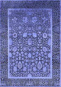 Oriental Blue Industrial Rug, urb1514blu