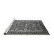 Sideview of Machine Washable Oriental Gray Industrial Rug, wshurb1514gry