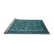 Sideview of Machine Washable Oriental Light Blue Industrial Rug, wshurb1514lblu