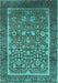 Oriental Turquoise Industrial Rug, urb1514turq