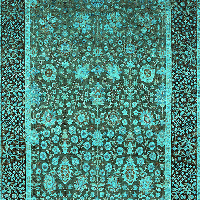 Oriental Turquoise Industrial Rug, urb1514turq