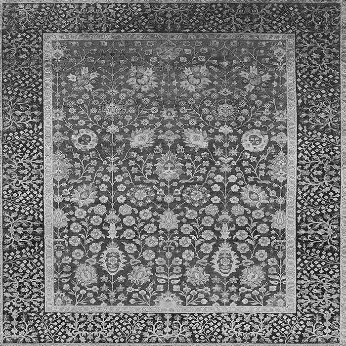 Square Oriental Gray Industrial Rug, urb1514gry