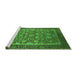 Sideview of Machine Washable Oriental Green Industrial Area Rugs, wshurb1514grn