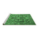 Sideview of Machine Washable Oriental Emerald Green Industrial Area Rugs, wshurb1515emgrn