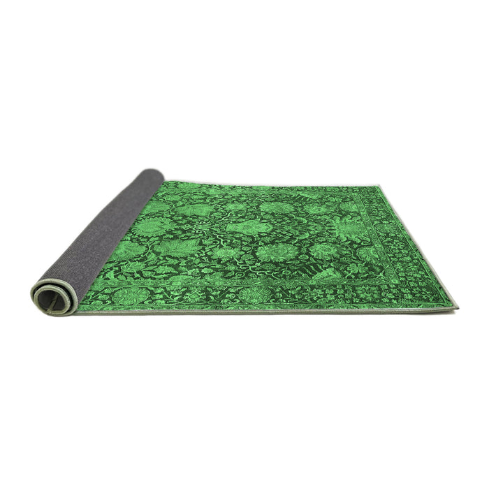 Sideview of Oriental Emerald Green Industrial Rug, urb1515emgrn
