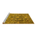 Sideview of Machine Washable Oriental Yellow Industrial Rug, wshurb1515yw