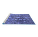 Sideview of Machine Washable Oriental Blue Industrial Rug, wshurb1515blu