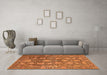 Machine Washable Oriental Orange Industrial Area Rugs in a Living Room, wshurb1515org