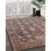Machine Washable Industrial Modern Khaki Rose Pink Rug in a Family Room, wshurb1515
