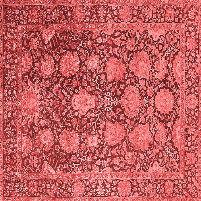 Machine Washable Oriental Red Industrial Rug, wshurb1515red