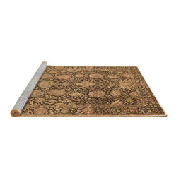 Sideview of Machine Washable Oriental Brown Industrial Rug, wshurb1515brn