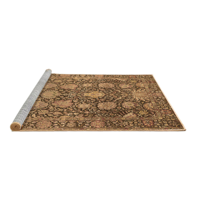 Sideview of Machine Washable Oriental Brown Industrial Rug, wshurb1515brn