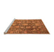 Sideview of Machine Washable Oriental Orange Industrial Area Rugs, wshurb1515org