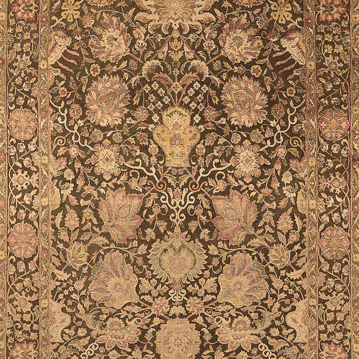 Machine Washable Oriental Brown Industrial Rug, wshurb1515brn
