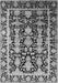 Machine Washable Oriental Gray Industrial Rug, wshurb1516gry