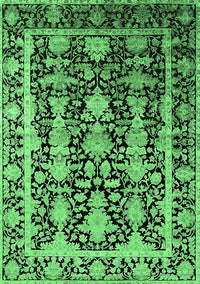 Oriental Emerald Green Industrial Rug, urb1516emgrn