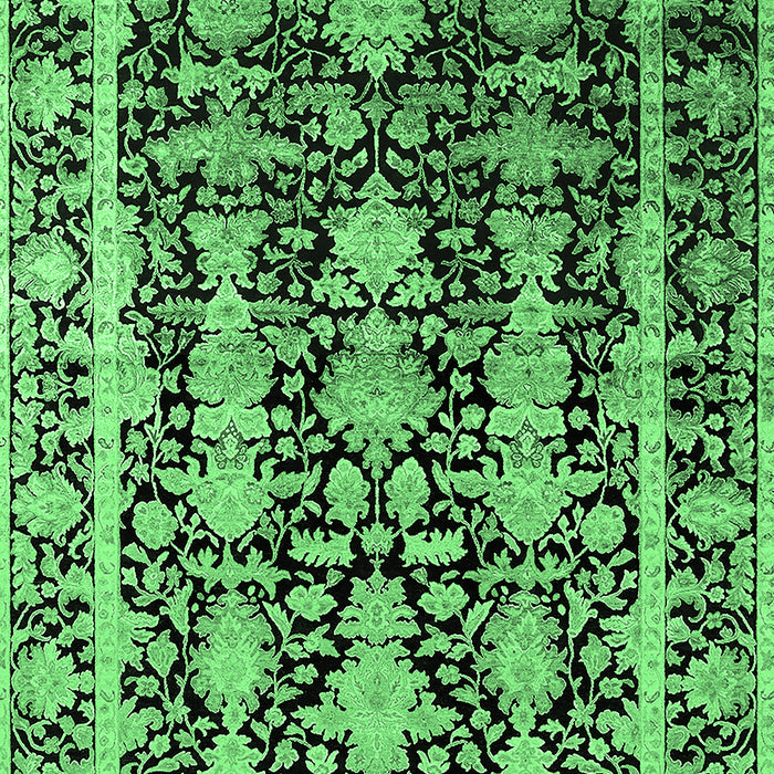 Oriental Emerald Green Industrial Rug, urb1516emgrn