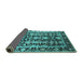 Sideview of Oriental Turquoise Industrial Rug, urb1516turq