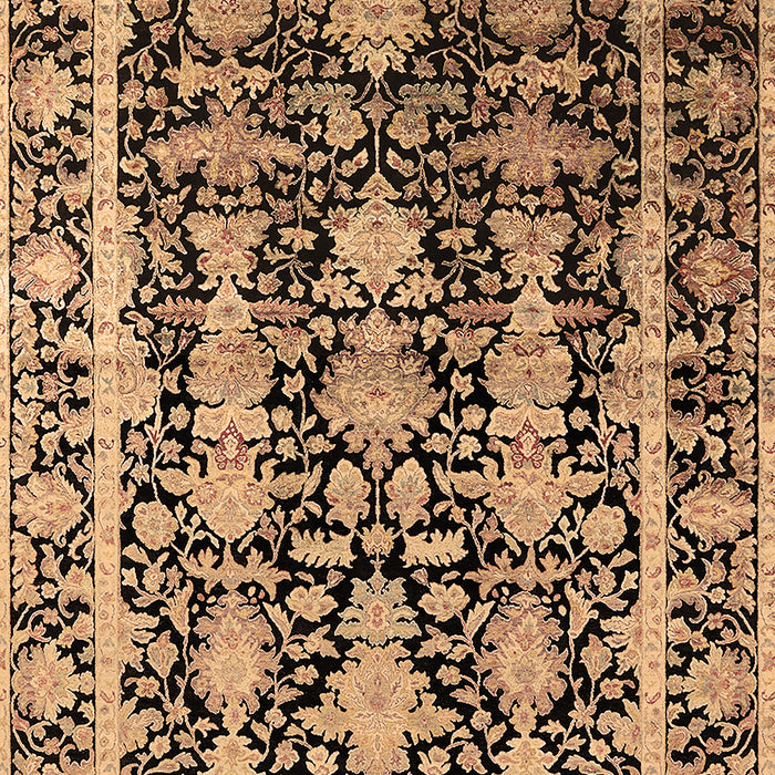 Machine Washable Oriental Brown Industrial Rug, wshurb1516brn