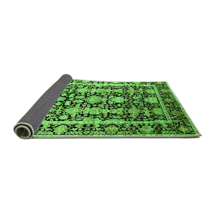 Sideview of Oriental Green Industrial Rug, urb1516grn