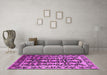 Machine Washable Oriental Pink Industrial Rug in a Living Room, wshurb1516pnk