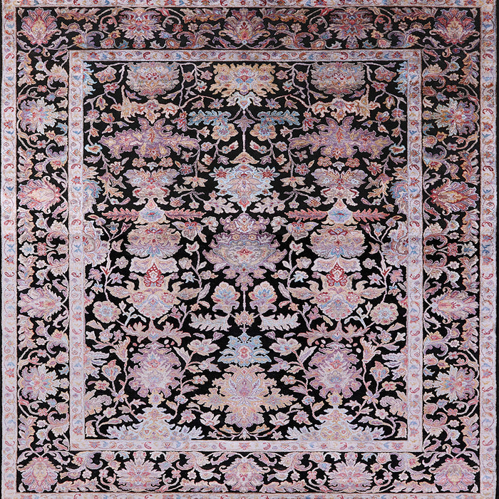 Square Machine Washable Industrial Modern Taupe Brown Rug, wshurb1516