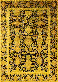 Oriental Yellow Industrial Rug, urb1516yw