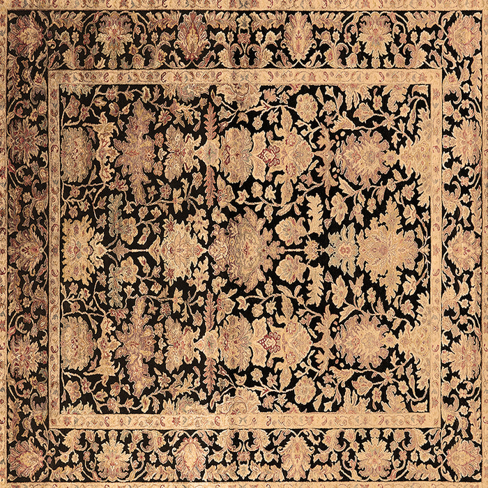 Square Oriental Brown Industrial Rug, urb1516brn