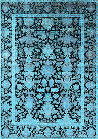 Oriental Light Blue Industrial Rug, urb1516lblu