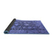 Sideview of Oriental Blue Industrial Rug, urb1517blu