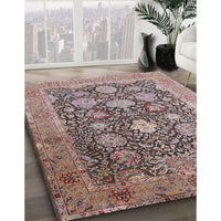 Mid-Century Modern Chestnut Brown Oriental Rug, urb1517