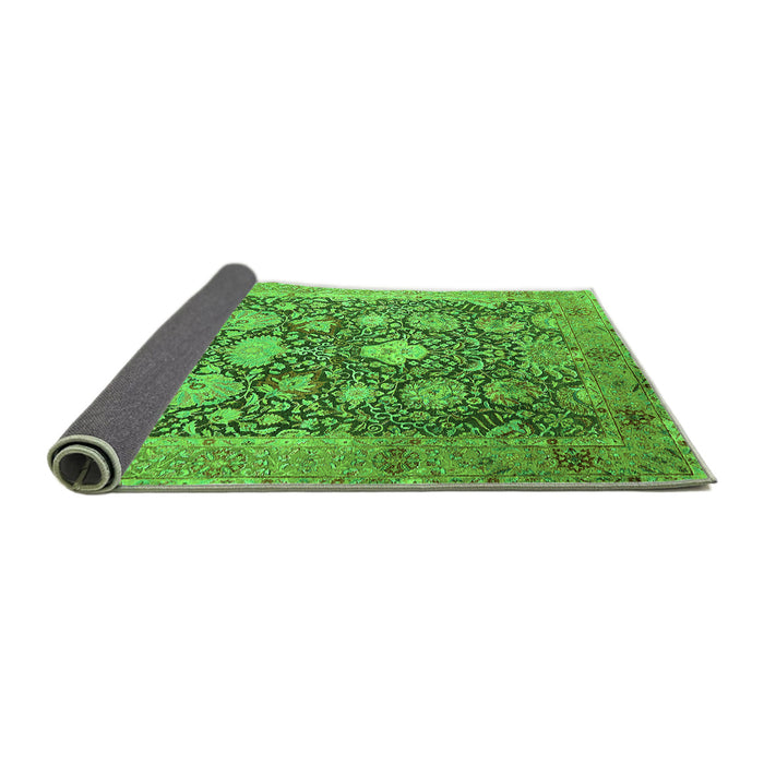 Sideview of Oriental Green Industrial Rug, urb1517grn