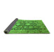 Sideview of Oriental Green Industrial Rug, urb1517grn