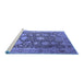 Sideview of Machine Washable Oriental Blue Industrial Rug, wshurb1517blu