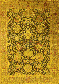 Oriental Yellow Industrial Rug, urb1517yw