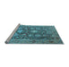 Sideview of Machine Washable Oriental Light Blue Industrial Rug, wshurb1517lblu