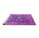 Sideview of Machine Washable Oriental Purple Industrial Area Rugs, wshurb1517pur