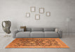 Machine Washable Oriental Orange Industrial Area Rugs in a Living Room, wshurb1517org