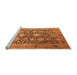 Sideview of Machine Washable Oriental Orange Industrial Area Rugs, wshurb1517org