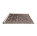 Sideview of Machine Washable Industrial Modern Red Brown Rug, wshurb1518