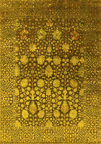 Oriental Yellow Industrial Rug, urb1518yw