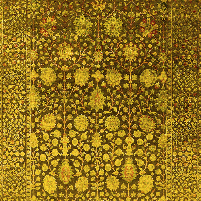 Oriental Yellow Industrial Rug, urb1518yw