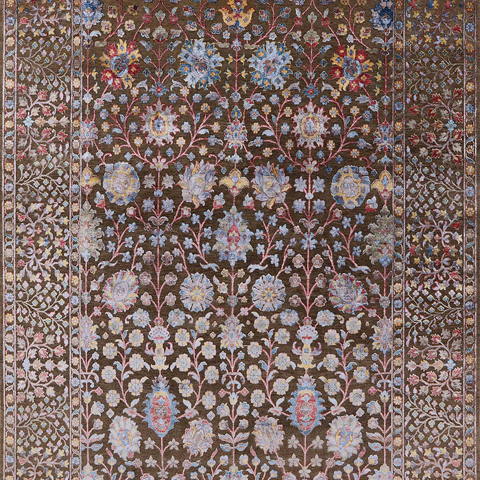 Mid-Century Modern Red Brown Oriental Rug, urb1518