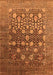 Machine Washable Oriental Orange Industrial Area Rugs, wshurb1518org